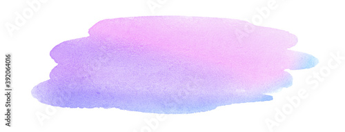 Abstract multicolor watercolor on white background. Isolated stains in paper. Drawn by hand with paint.