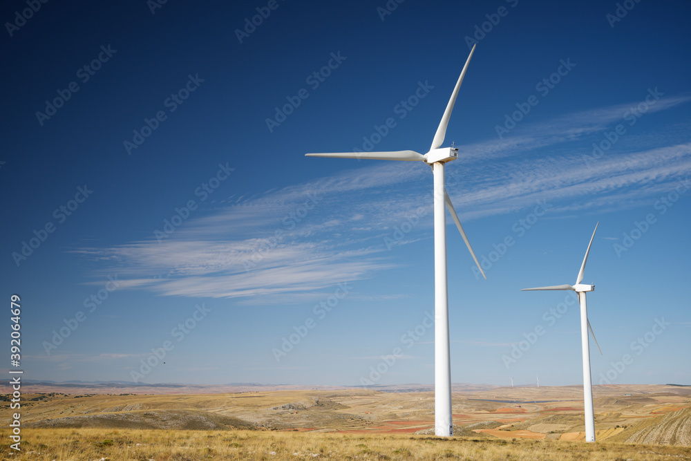Windmills for electric power production in Spain. Windmills for electric power production in Spain.