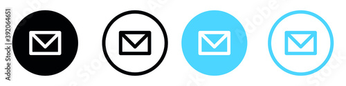 mail icon . web icon set, Message envelope line art icon for apps and websites