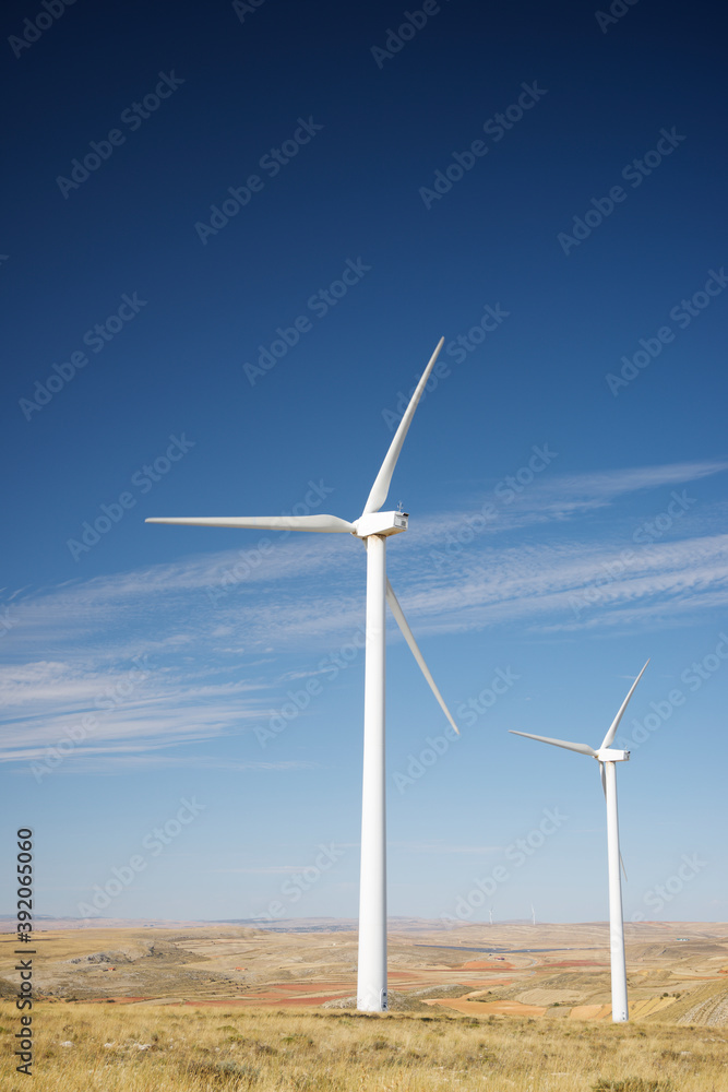 Windmills for electric power production in Spain. Windmills for electric power production in Spain.