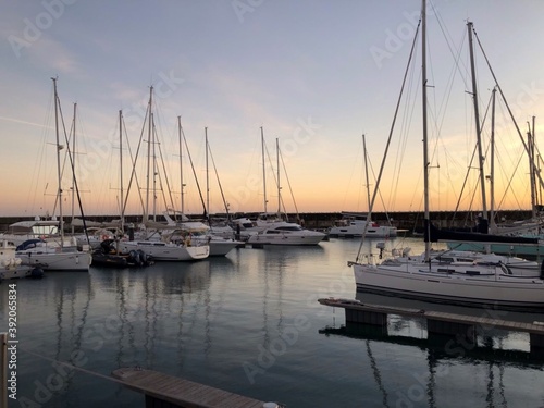 yachts in the harbor