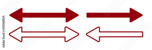 Double arrow icon, two side symbol, double arrow logo concept. Set of double arrow icons.