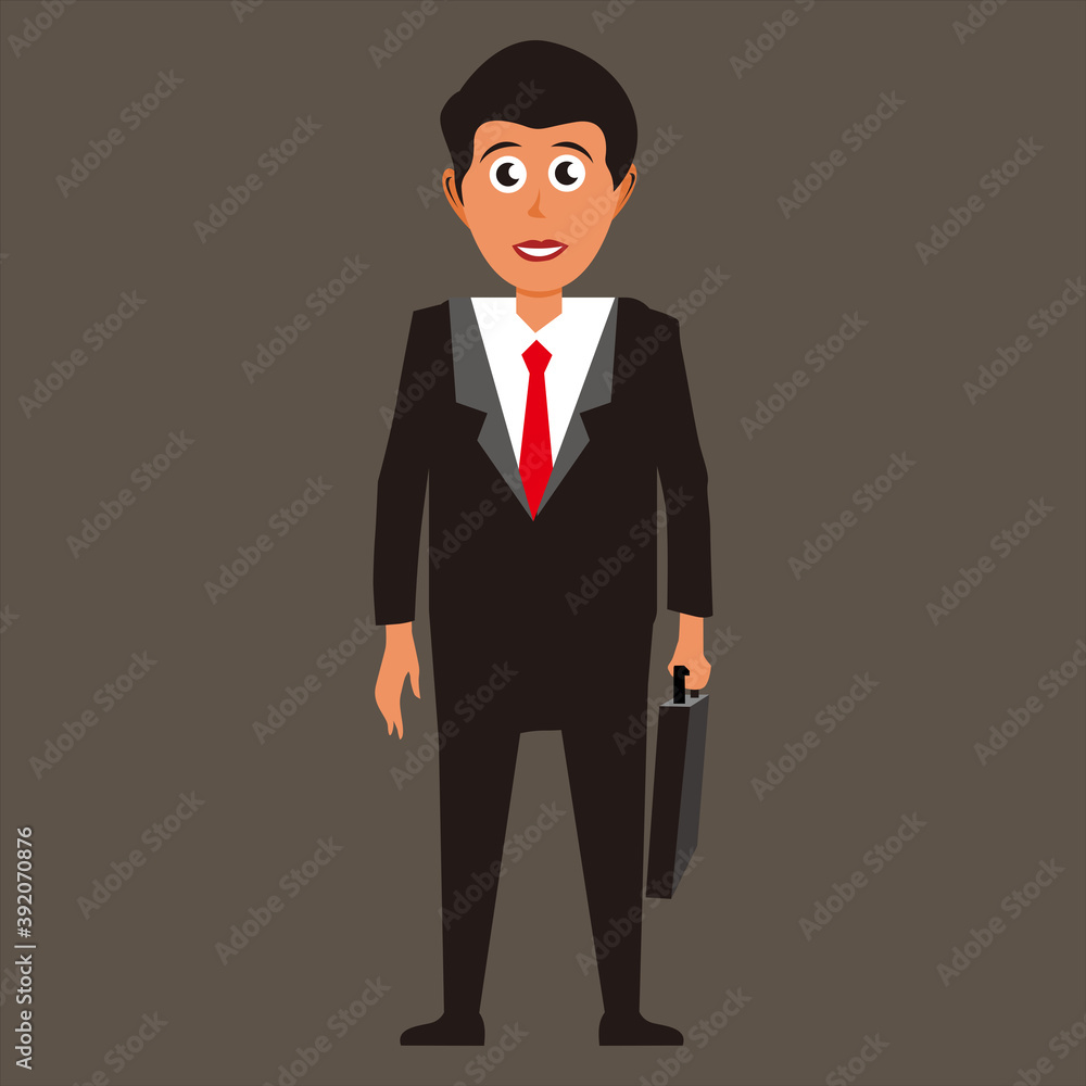 Businessman holding briefcase vector illustration Businessman holding briefcase vector illustration