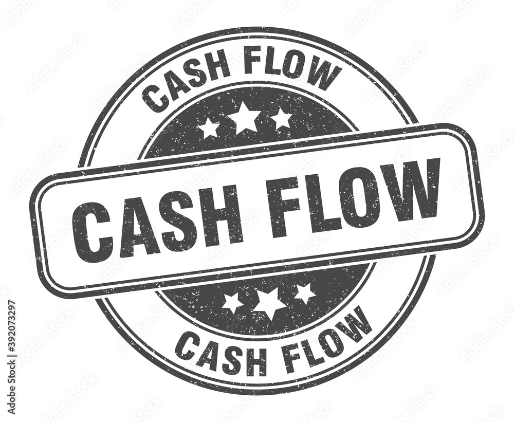 Obraz premium cash flow stamp. cash flow label. round grunge sign