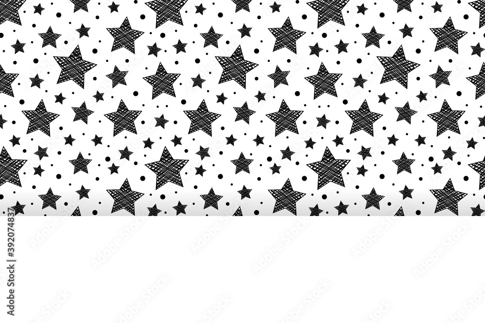 Layout of Christmas card with stars. Vector Layout of Christmas card with stars. Vector