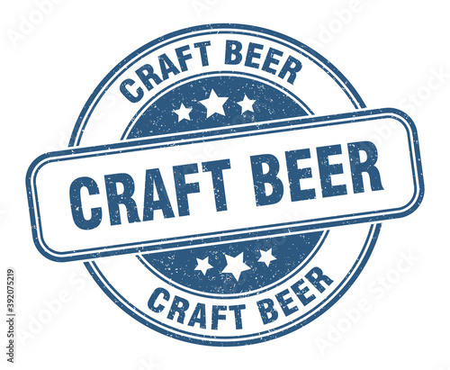craft beer stamp. craft beer label. round grunge sign