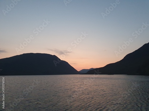 Sunset over Crummock Water  Lake district  Cumbria 
