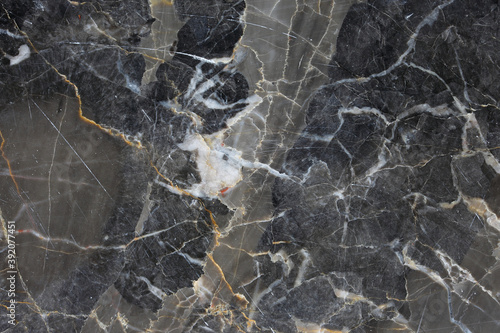 White atterned natural of dark gray marble (Russia Gold) background texture for product design.