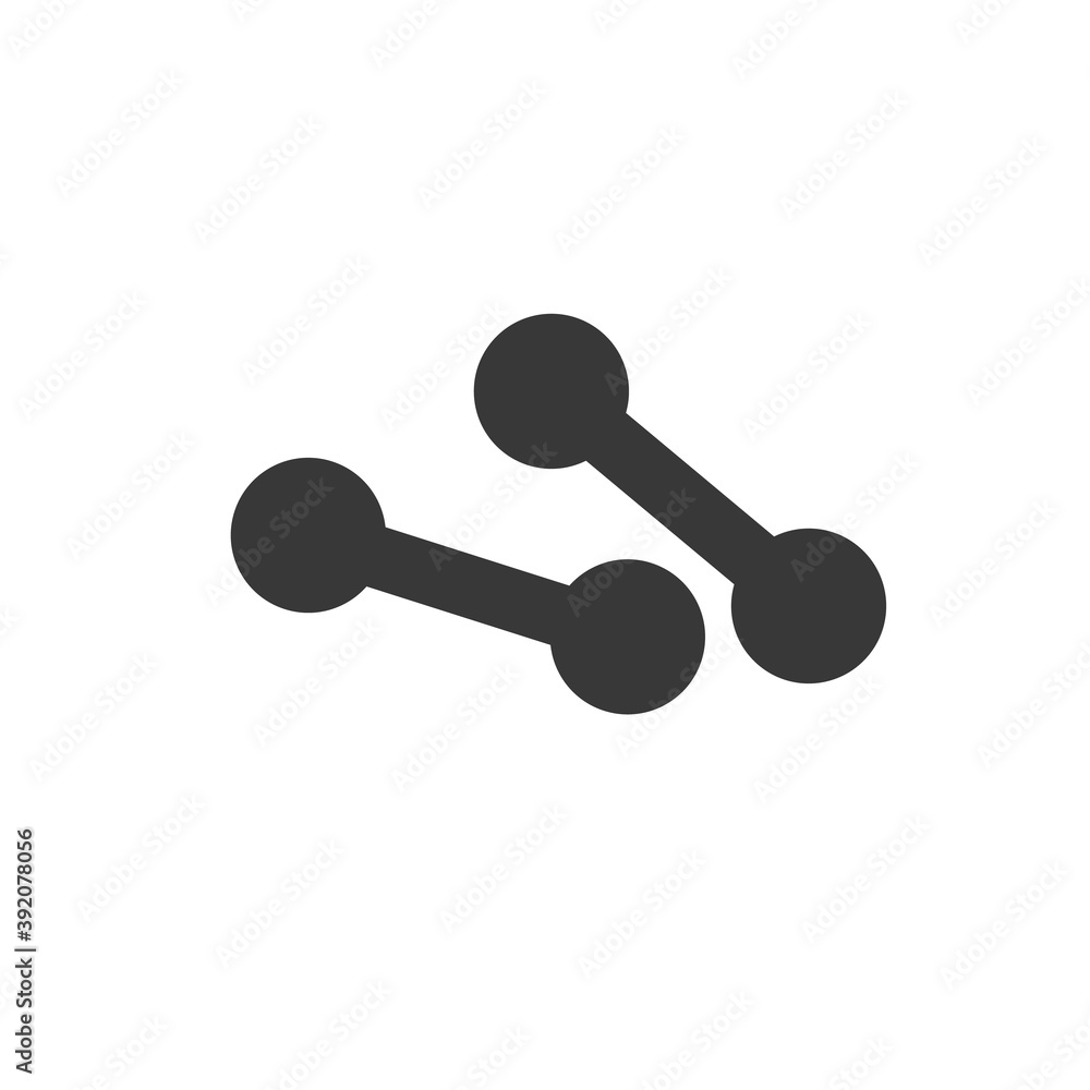 Dumbbells icon isolated on white background vector Dumbbells icon isolated on white background vector