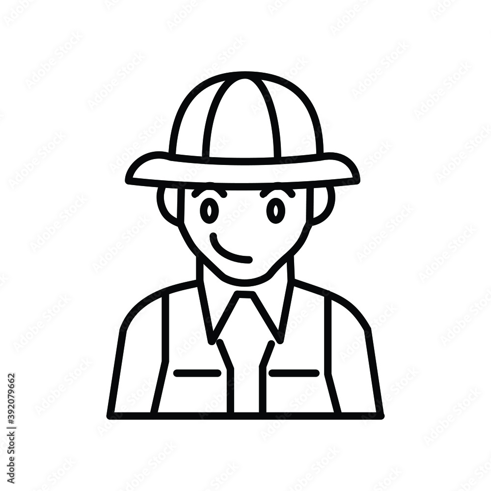 Explorer Male simple line icon Explorer Male simple line icon