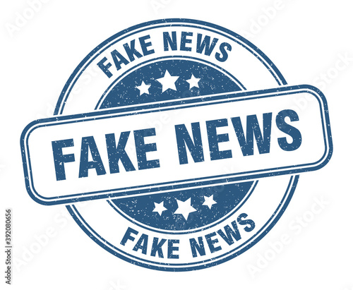 fake news stamp. fake news label. round grunge sign