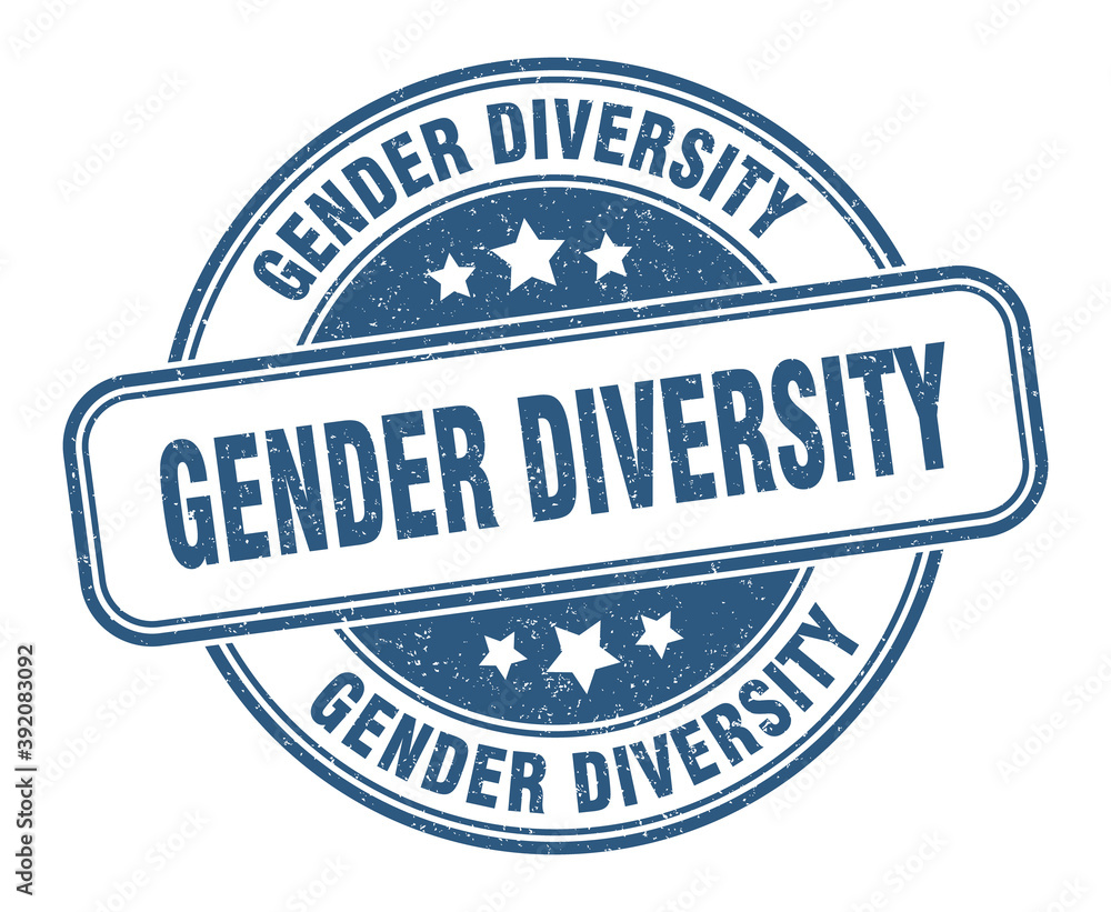 Fototapeta premium gender diversity stamp. gender diversity label. round grunge sign