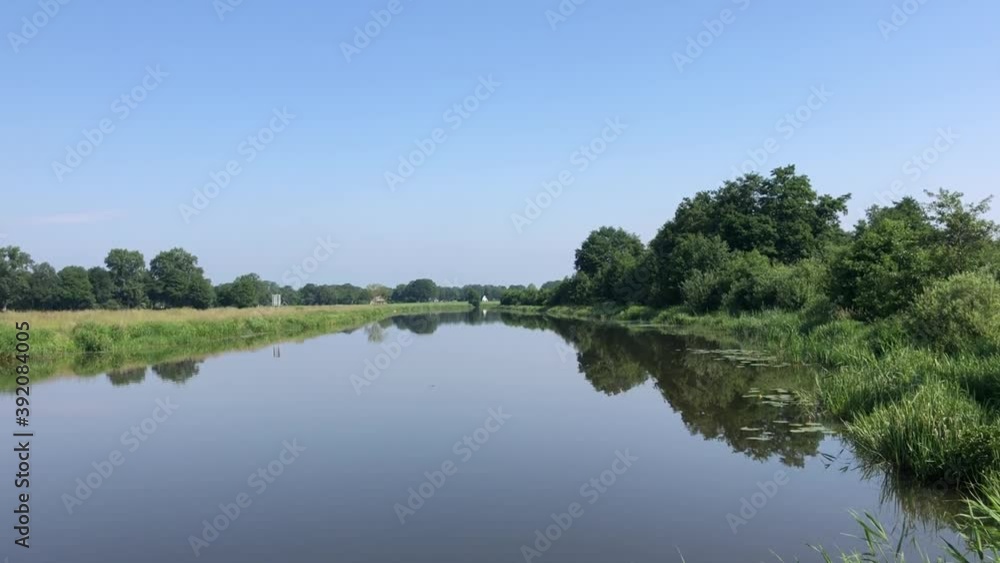 Passing over the river Vecht around Rheeze in Overijssel, The Netherlands Passing over the river Vecht around Rheeze in Overijssel, The Netherlands