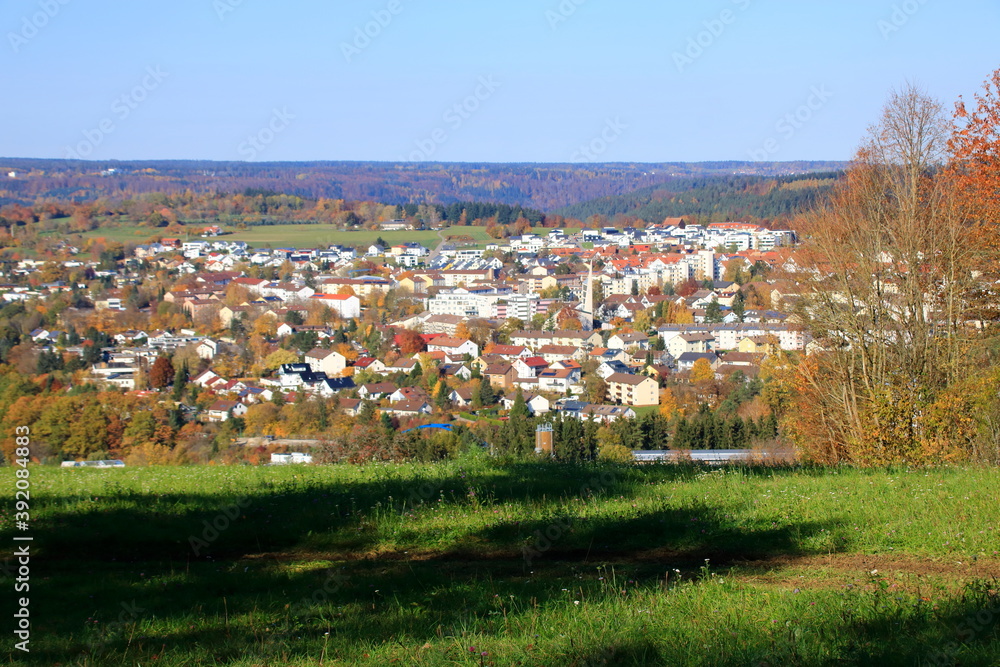 Blick auf den Ort Stammheim bei Calw in Baden-Württemberg