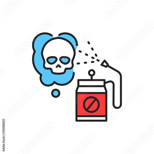 Pesticide color line icon. Pictogram for web page, mobile app, promo.