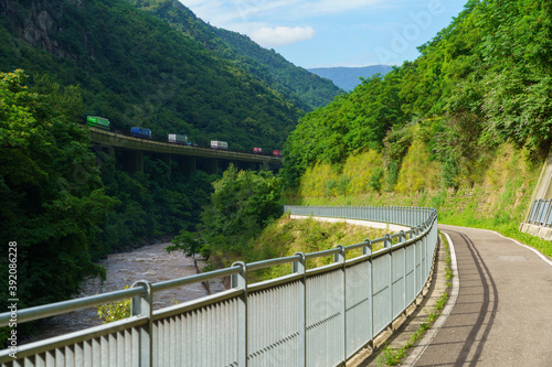 Cycleway of Isarco valley from Chiusa to Bolzano photo