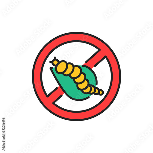 No pests color line icon. Pictogram for web page, mobile app, promo.