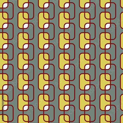 Rectangles retro seamless vector pattern, 60s 70s vintage style geometric wallpaper, md century style background