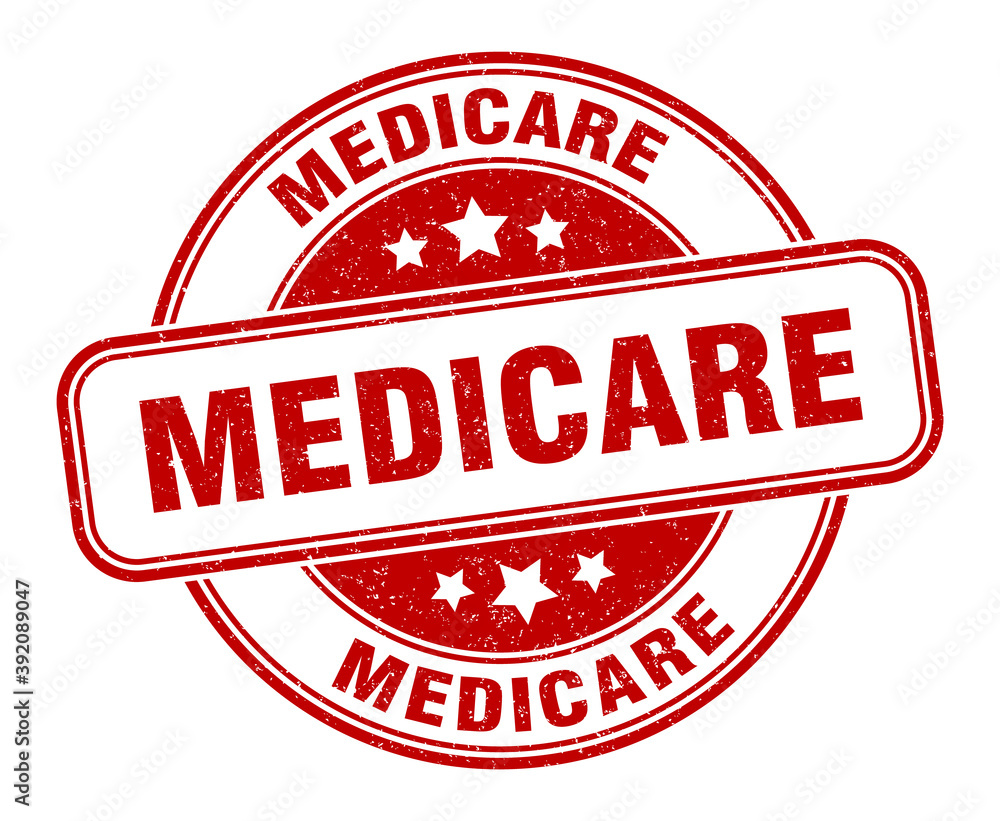 medicare stamp. medicare label. round grunge sign medicare stamp. medicare label. round grunge sign