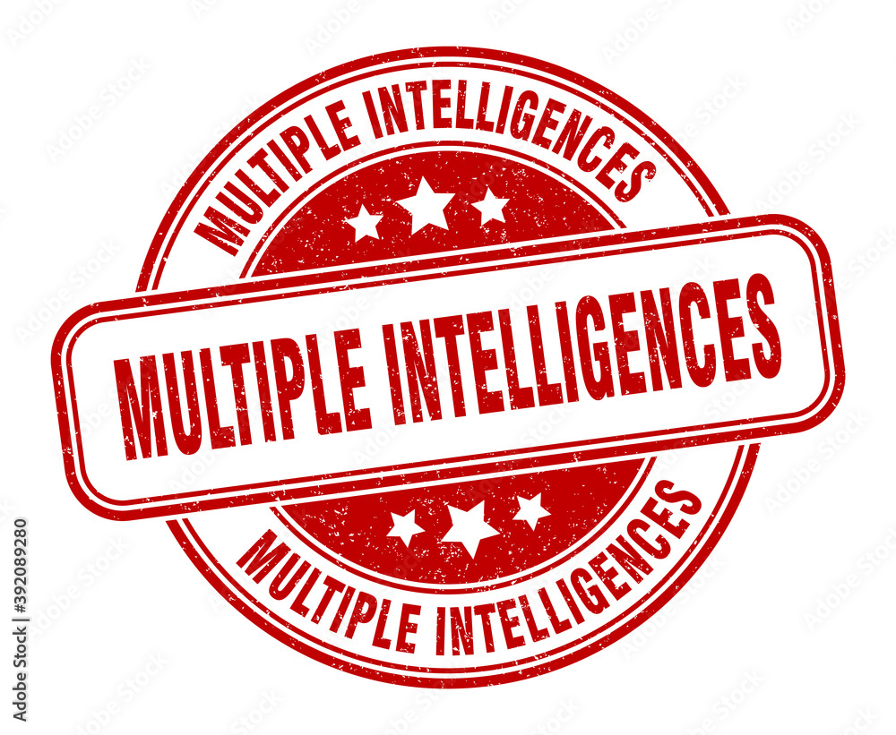 multiple intelligences stamp. multiple intelligences label. round grunge sign multiple intelligences stamp. multiple intelligences label. round grunge sign