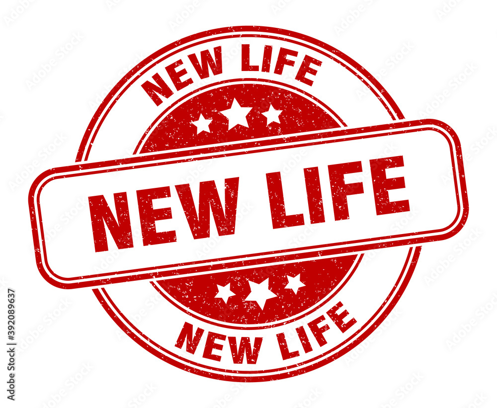 new life stamp. new life label. round grunge sign new life stamp. new life label. round grunge sign