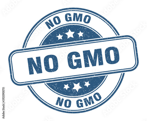 no gmo stamp. no gmo label. round grunge sign