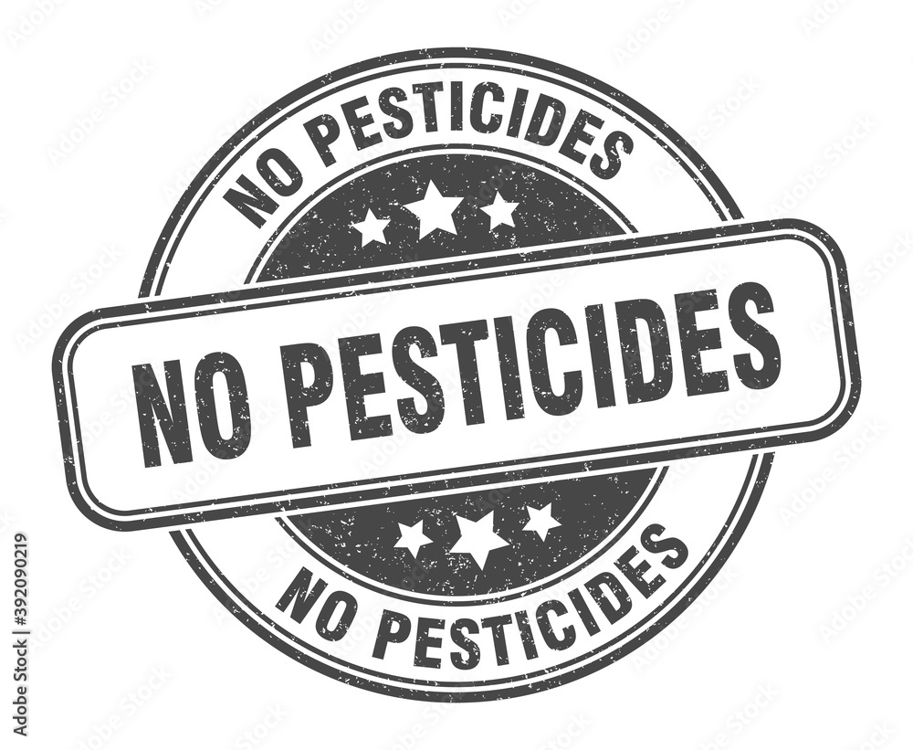 Obraz premium no pesticides stamp. no pesticides label. round grunge sign
