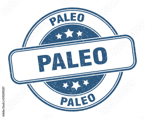 paleo stamp. paleo label. round grunge sign