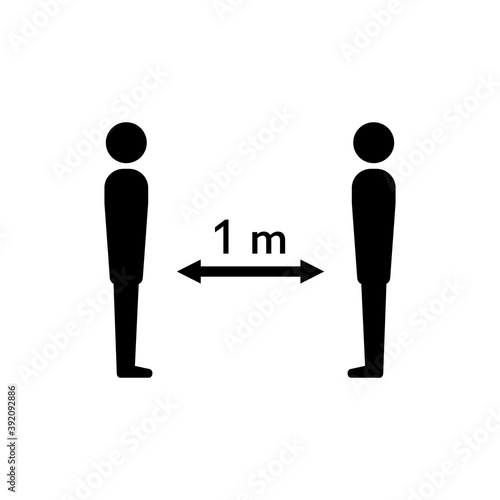 Social Distancing Keep Your Safety Distance 1 Meter