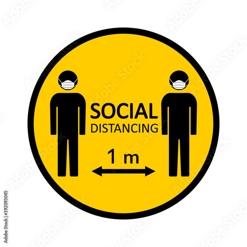 Social Distancing Keep Your Safety Distance 1 Meter