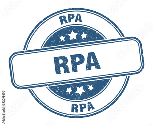 rpa stamp. rpa label. round grunge sign