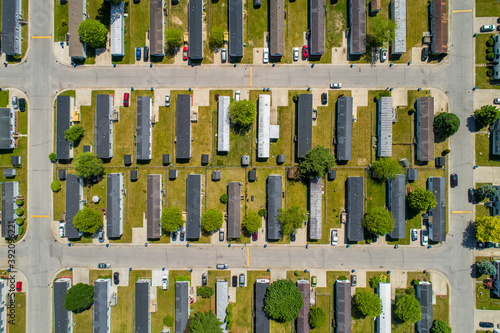 Trailer Park Overhead View. 