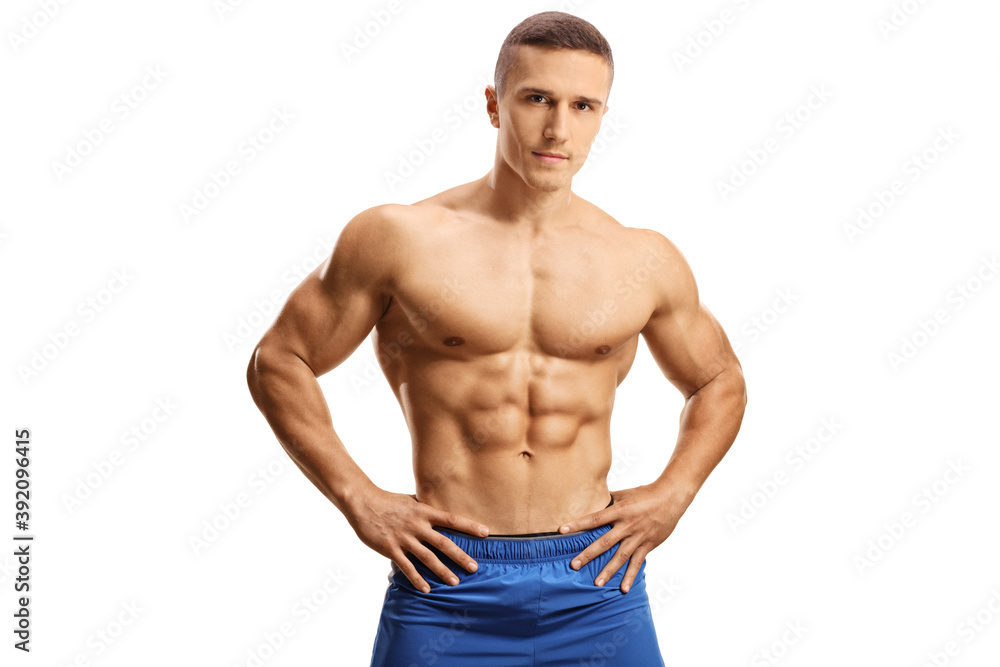 Topless young muscular man Topless young muscular man