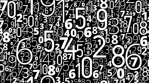 Numbers vector background