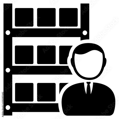 
parcels inside racks, parcel rack icon, solid design.
