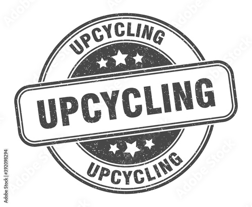 upcycling stamp. upcycling label. round grunge sign