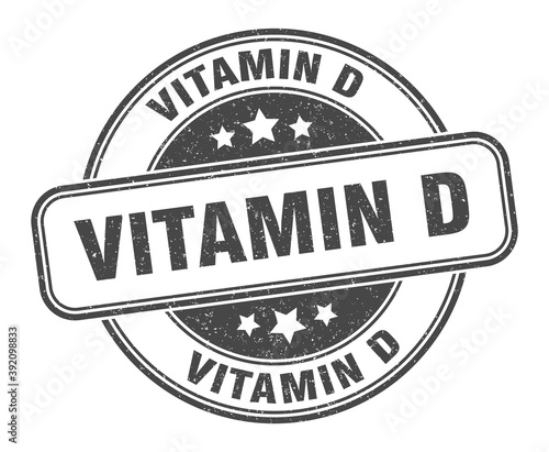 vitamin d stamp. vitamin d label. round grunge sign