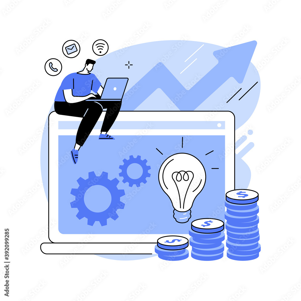 Fotografie Online business abstract concept vector illustration