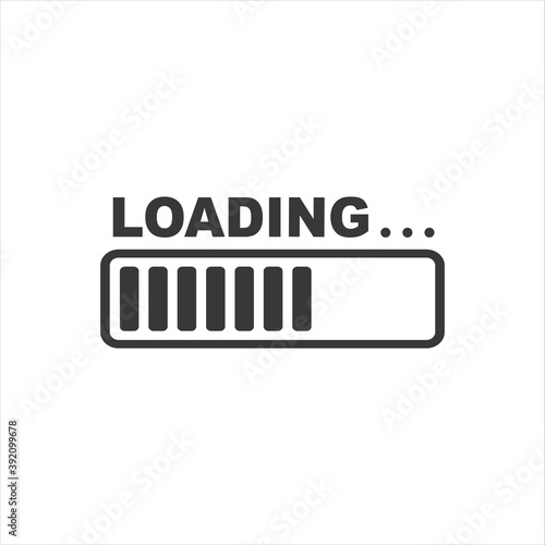 Loading bar icon vector illustration sign modern flat style 