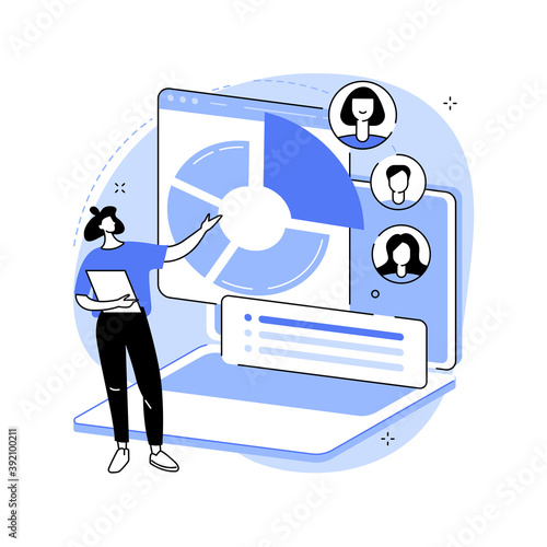 Audience segmentation abstract concept vector illustration. Customer segmentation, digital marketing tool, target audience collection, targeted message, digital ad campaign abstract metaphor.