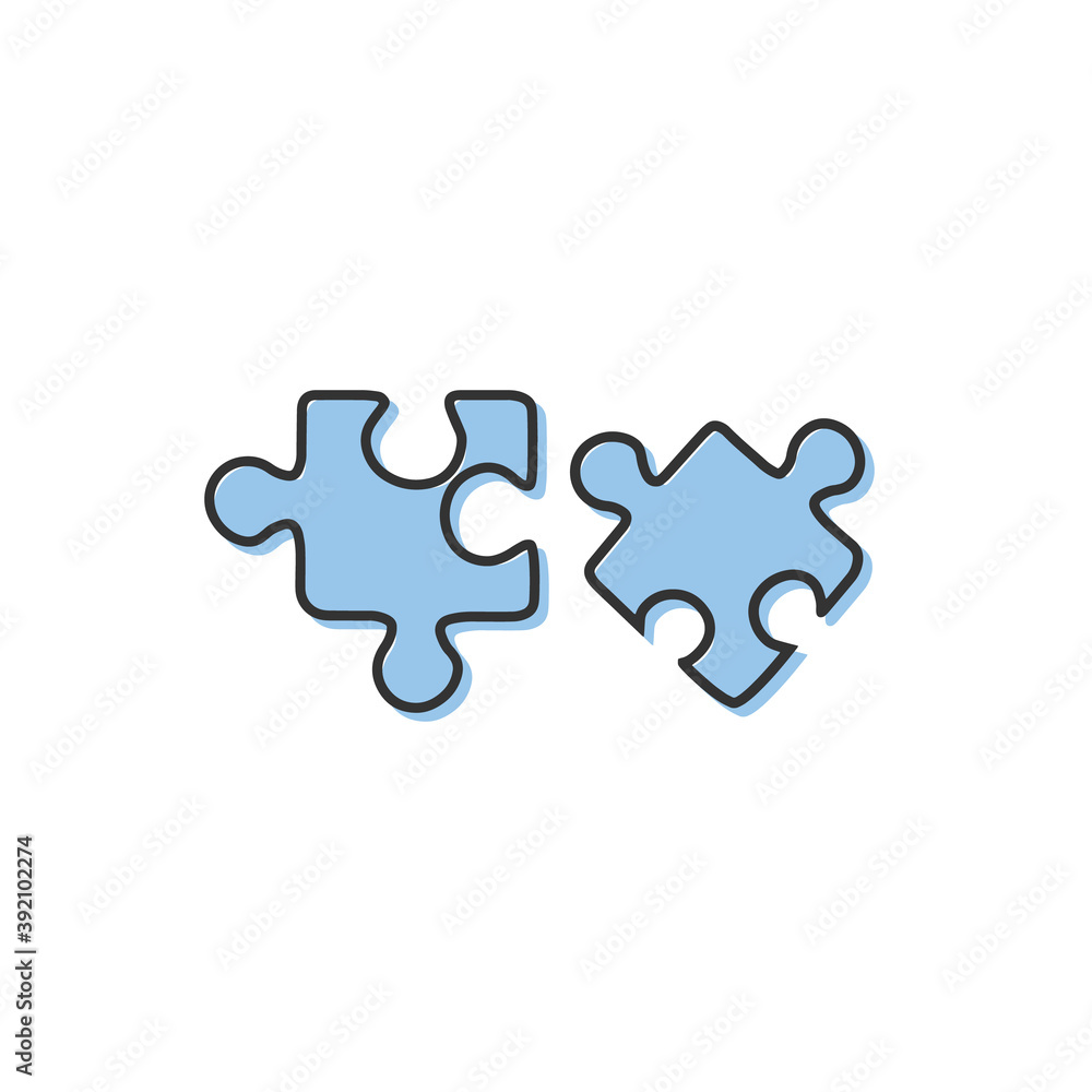 Best puzzle icon on flat. Vector illustration Best puzzle icon on flat. Vector illustration