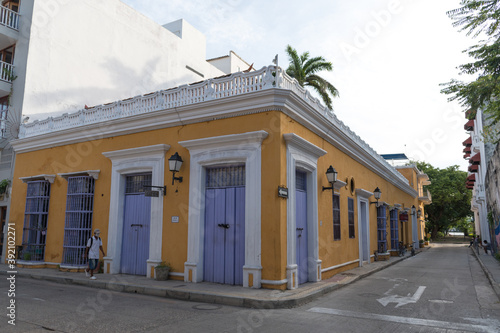 Casa colonial colorida en Cartagena  Colombia