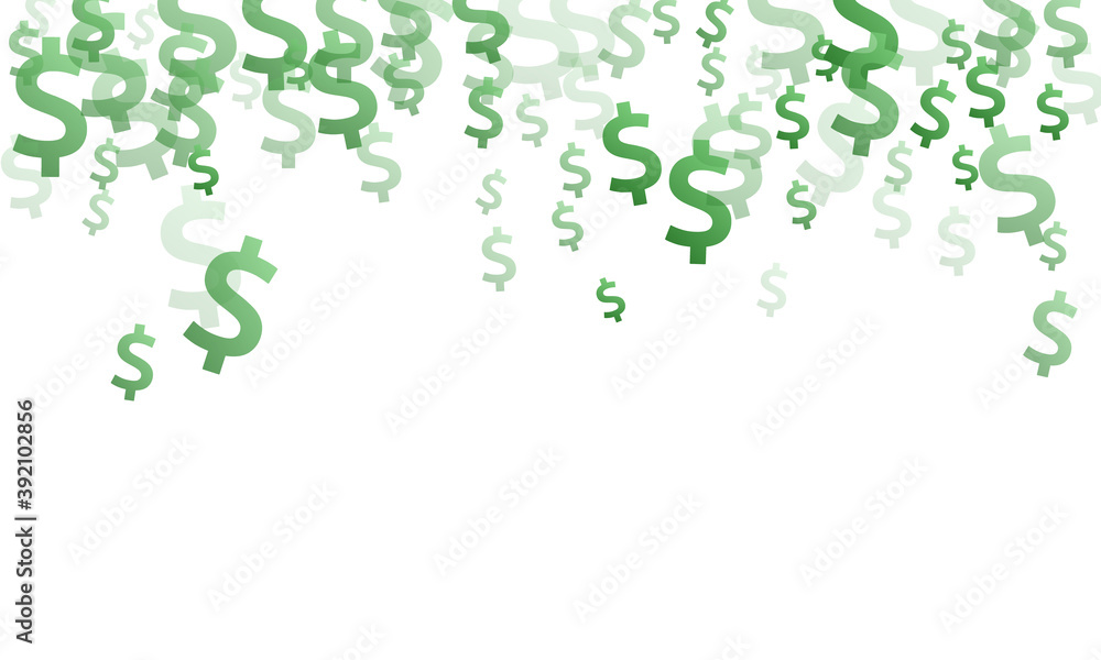Green dollar icons scatter currency vector Green dollar icons scatter currency vector