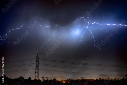 Storm over the city