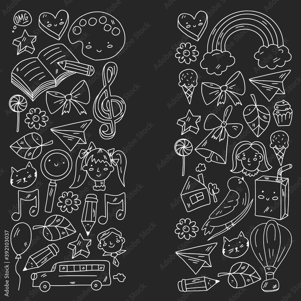 Education icons set. School and colledge. Creativity and imagination. Education icons set. School and colledge. Creativity and imagination.