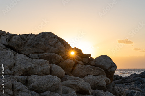 sunset over the sea