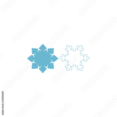 Snowflake flat icon. Vector illustration EPS. Christmas snowflake isolated
