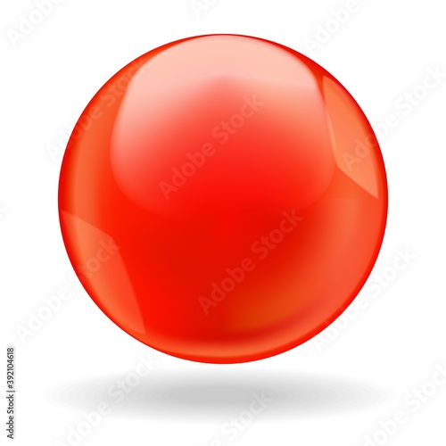Free Download Red shiny bubble or round drop isolated on white background - GFXLoad