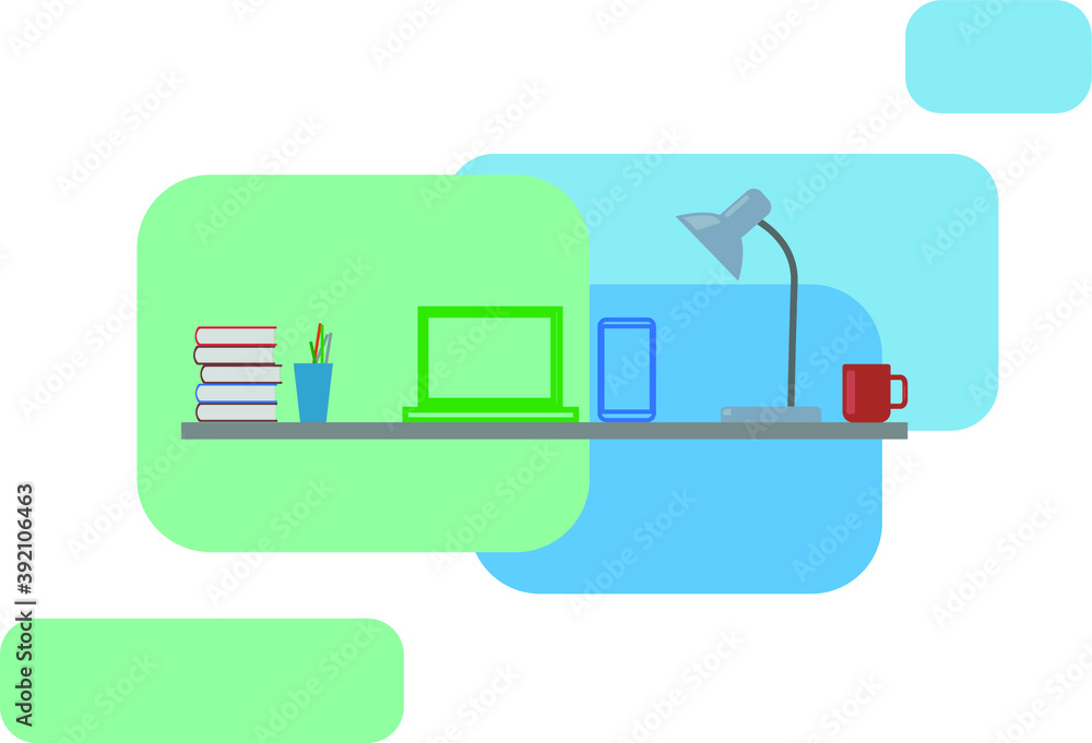 gadgets on the table against the background gadgets on the table against the background