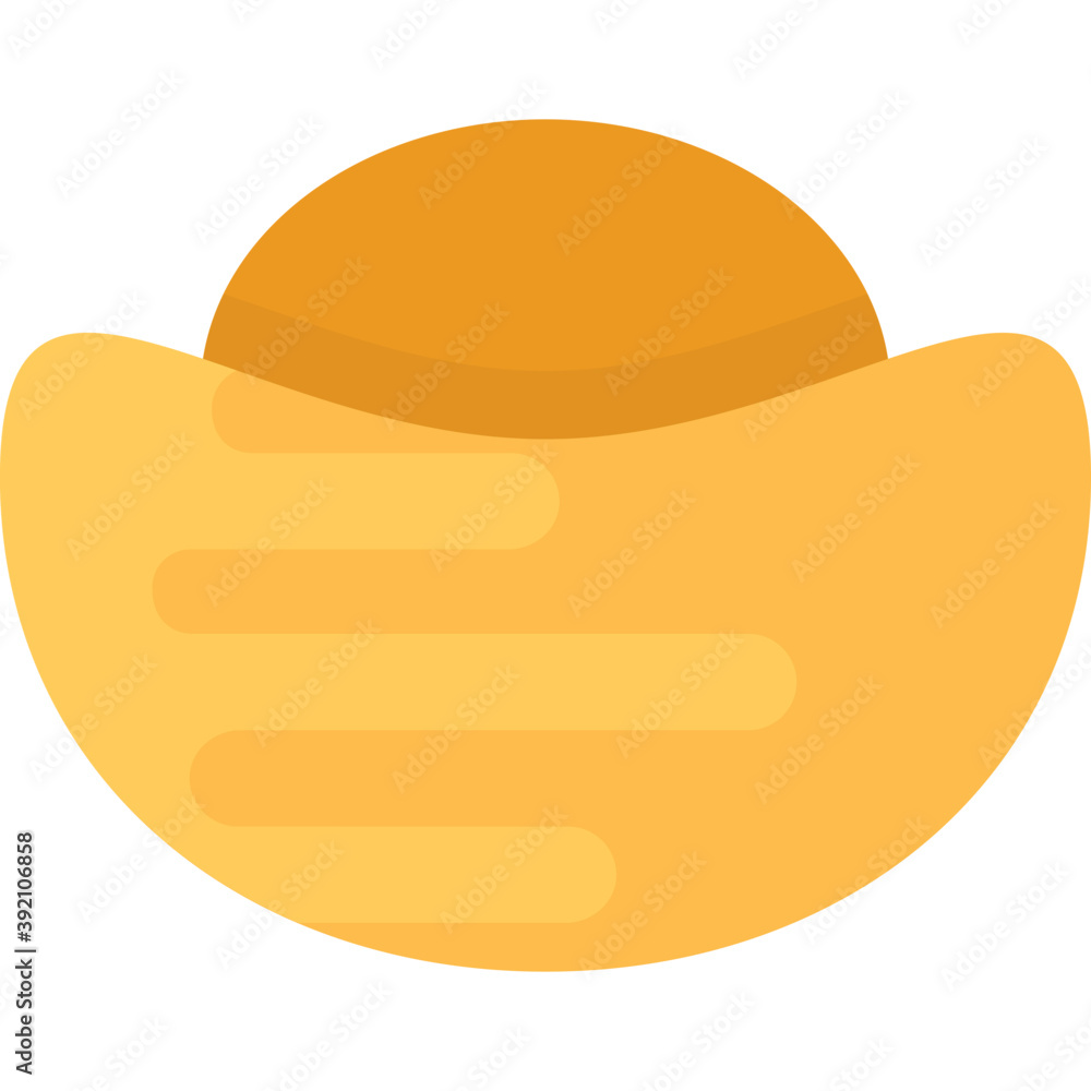 Flat vector icon design of chinese sycee
Flat vector icon design of chinese sycee